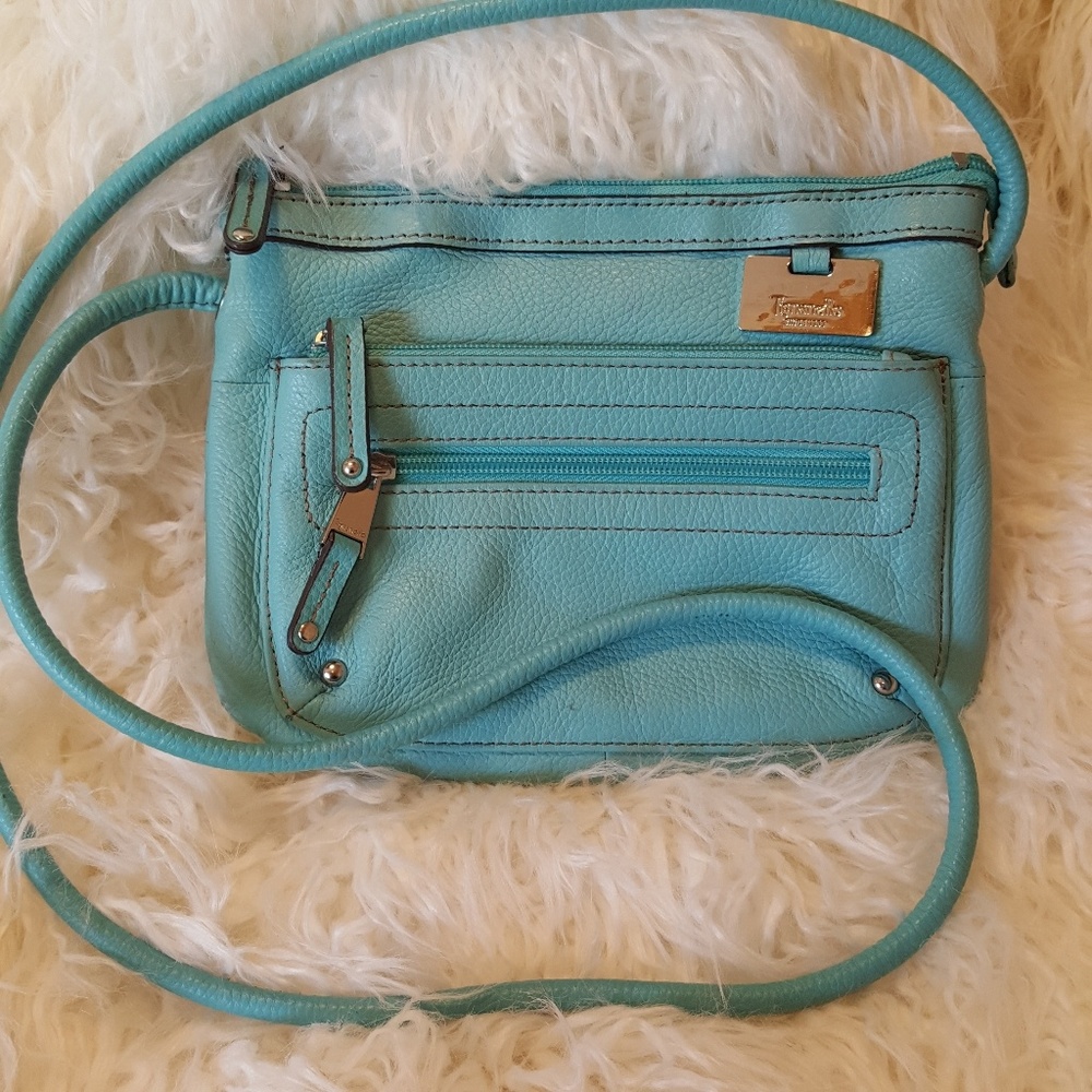 Tignanello Turquoise leather crossbody